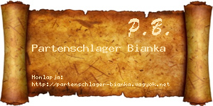 Partenschlager Bianka névjegykártya